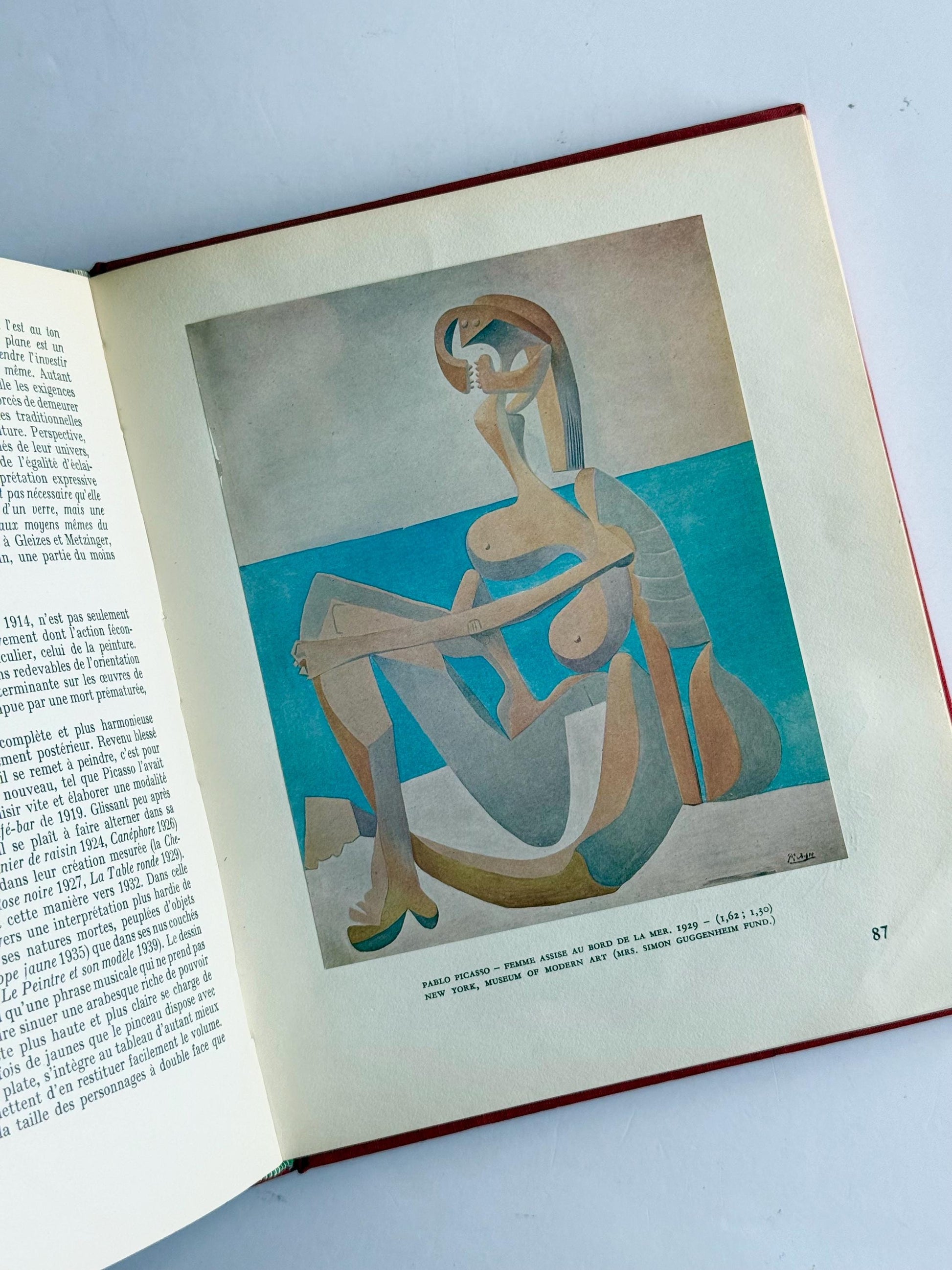 Vintage French Art Book Set – Painters of the 20th Century (1957) – Mid Century Modern Art Books – Cubism Fauvism Abstraction – Red & Yellow