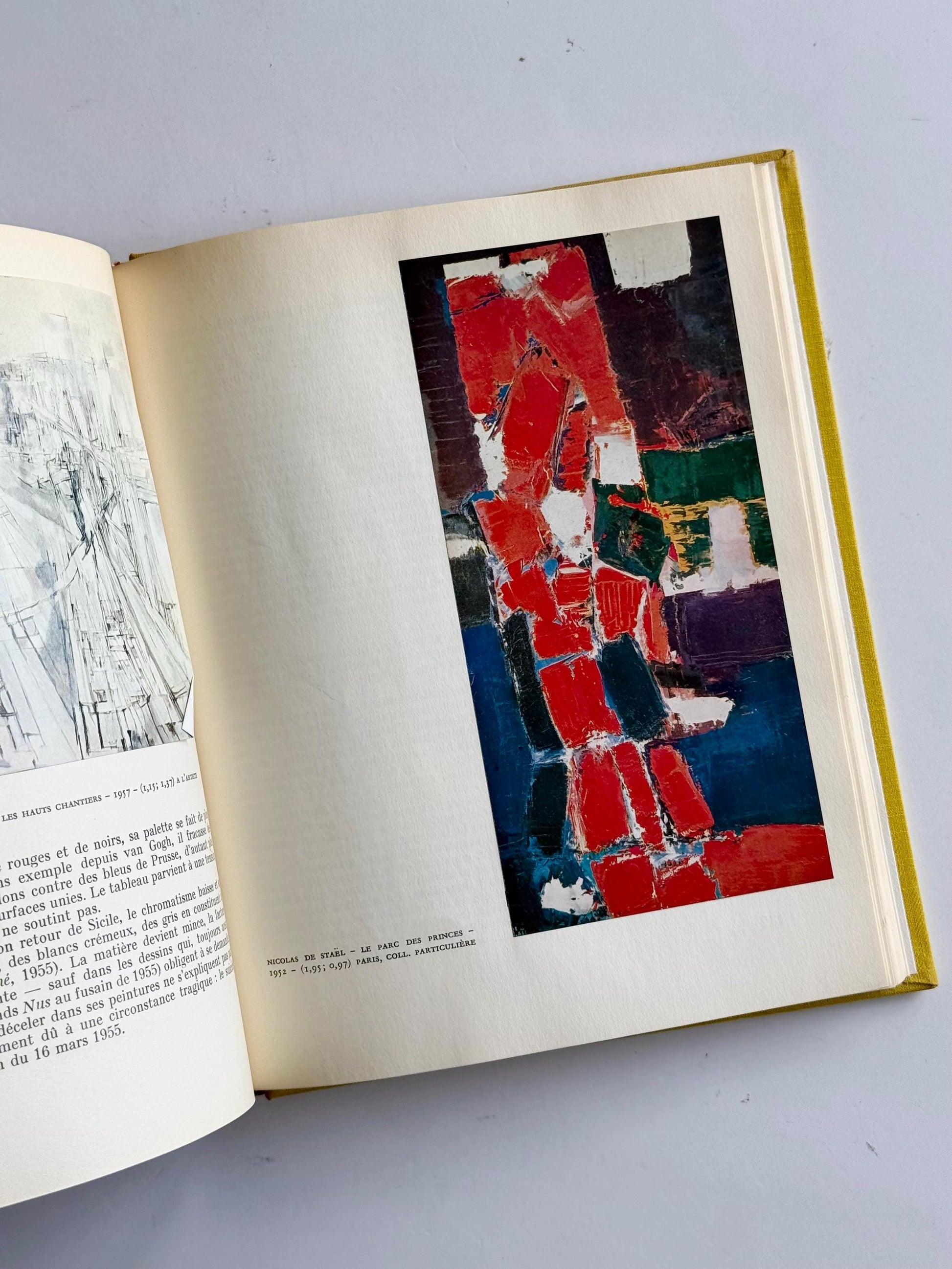 Vintage French Art Book Set – Painters of the 20th Century (1957) – Mid Century Modern Art Books – Cubism Fauvism Abstraction – Red & Yellow