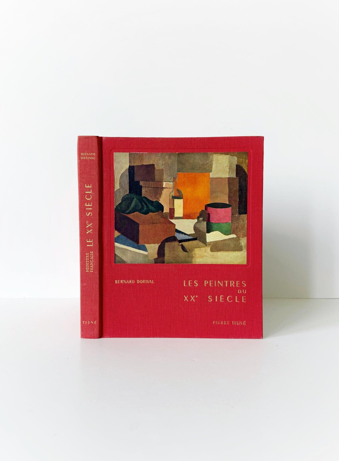 Vintage French Art Book Set – Painters of the 20th Century (1957) – Mid Century Modern Art Books – Cubism Fauvism Abstraction – Red & Yellow