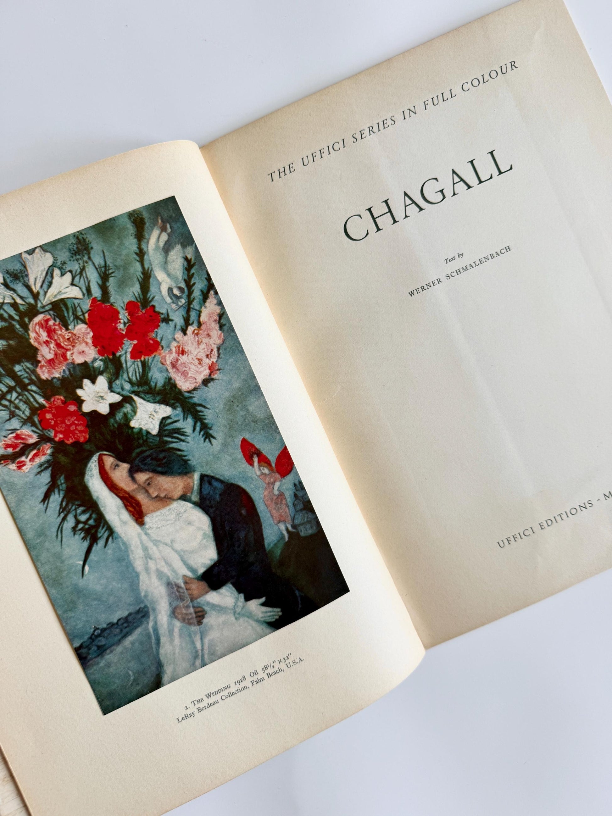 1960 Marc Chagall Uffizi Series in Full Colour | First Printing Vintage Art Book | 16 Tipped-In Color Plates | Rare Art Book