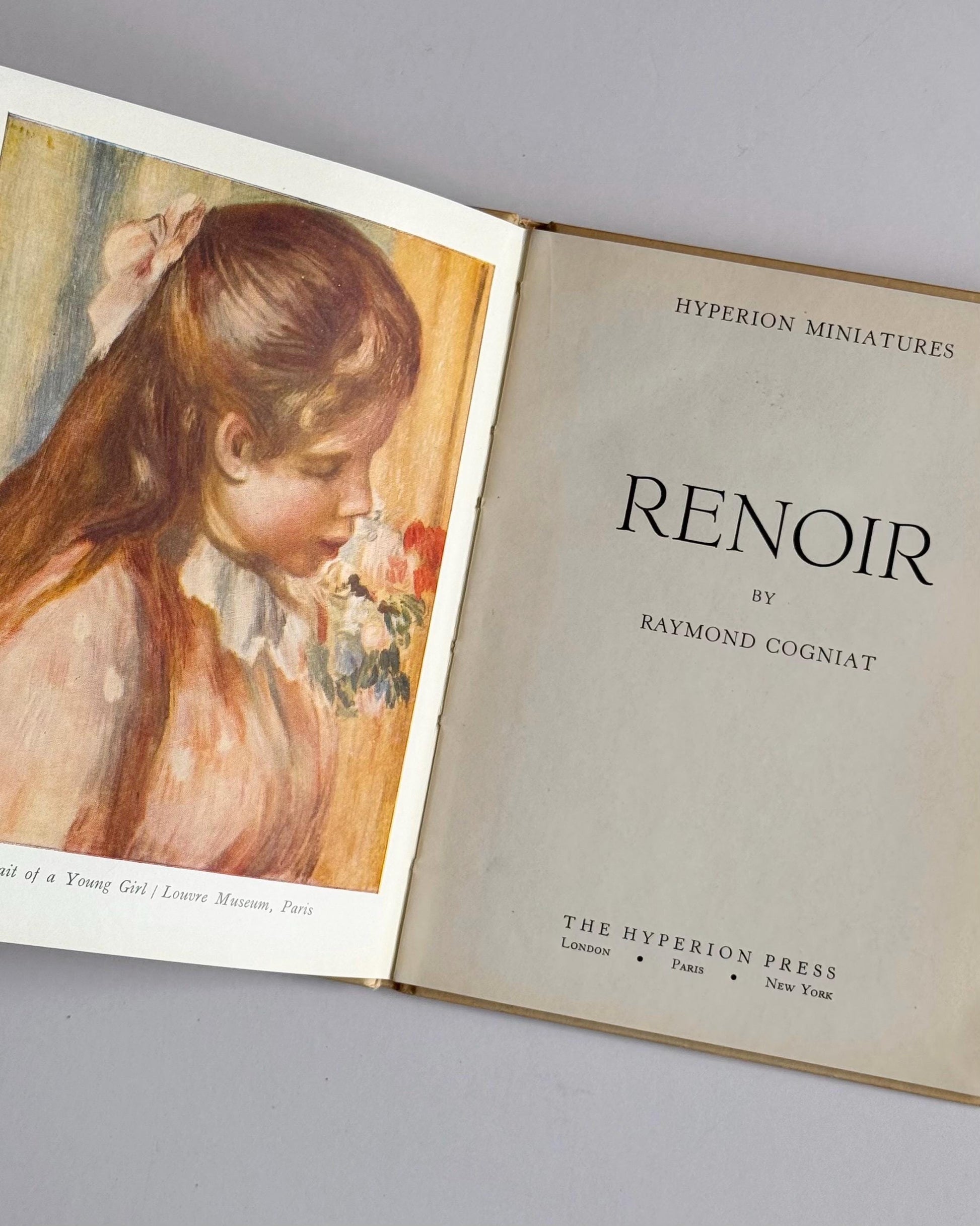 Set of 4 Vintage Hyperion Miniatures Art Books | Degas, Picasso, Renoir & Rembrandt | 1948 Mid Century Hardcover Collection | Coffee Table