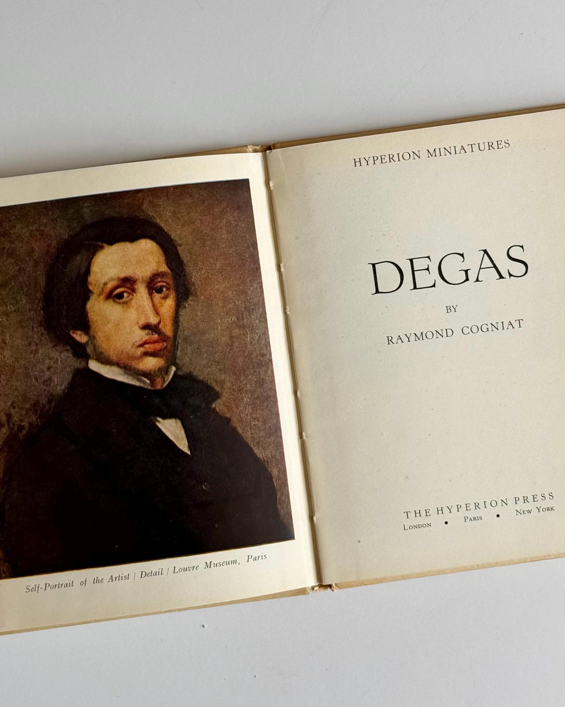 Set of 4 Vintage Hyperion Miniatures Art Books | Degas, Picasso, Renoir & Rembrandt | 1948 Mid Century Hardcover Collection | Coffee Table