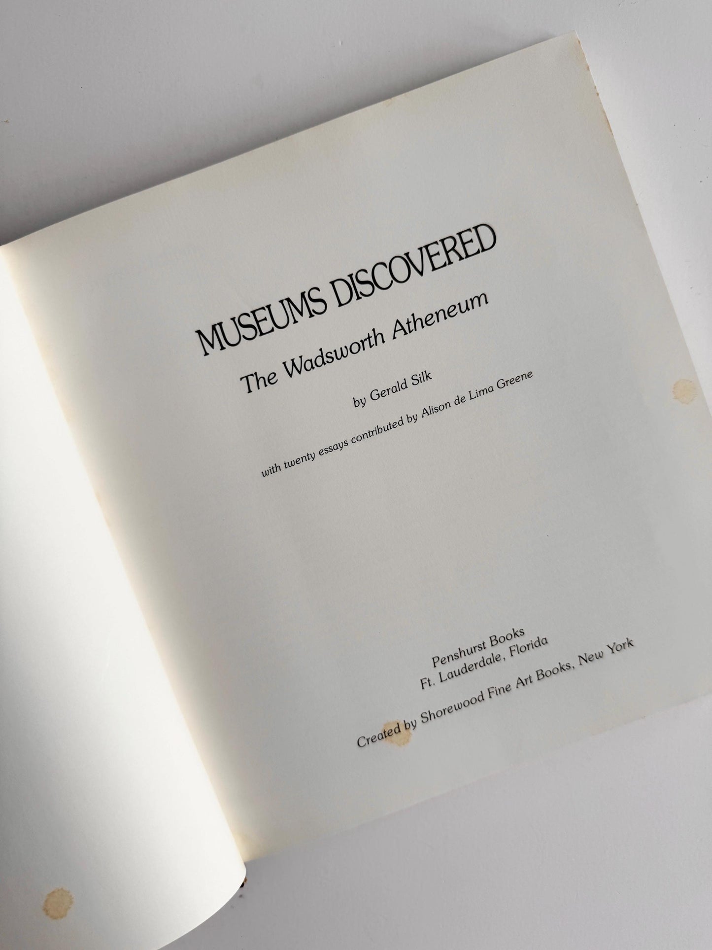 1982 Wadsworth Atheneum Art Book | Museums Discovered | Vintage American Art Museum Book | Collectible Art Book