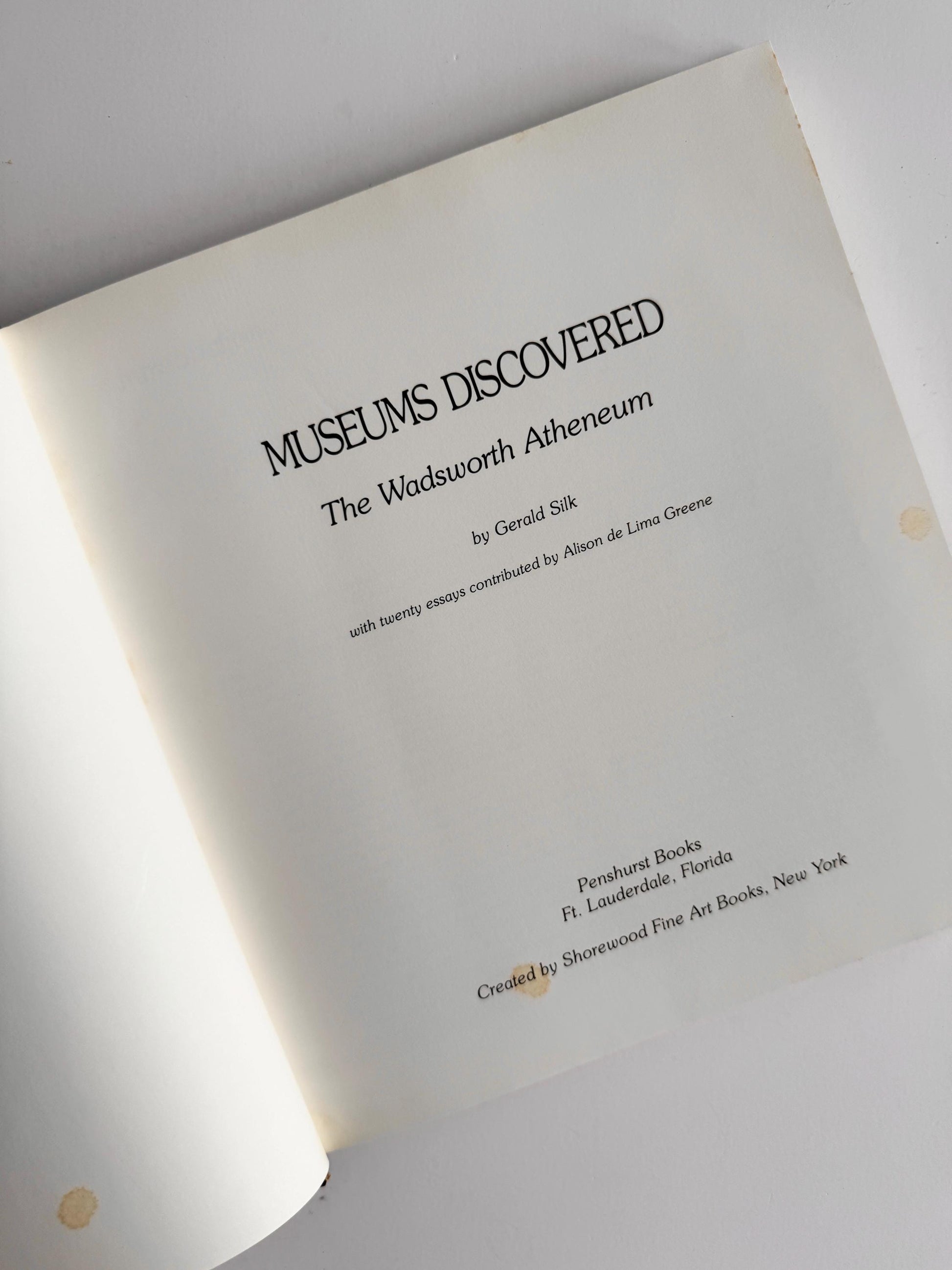 1982 Wadsworth Atheneum Art Book | Museums Discovered | Vintage American Art Museum Book | Collectible Art Book
