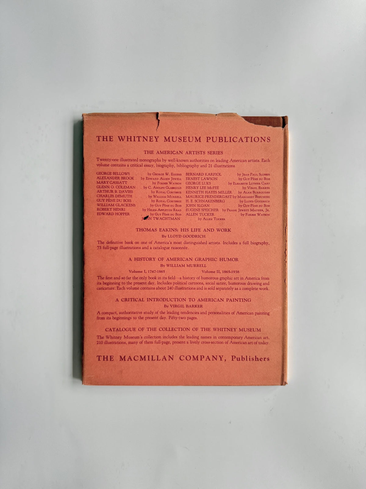 1932 Glenn O. Coleman Whitney Museum American Artists Series Vintage Art Book C. Adolph Glassgold Rare Collectible