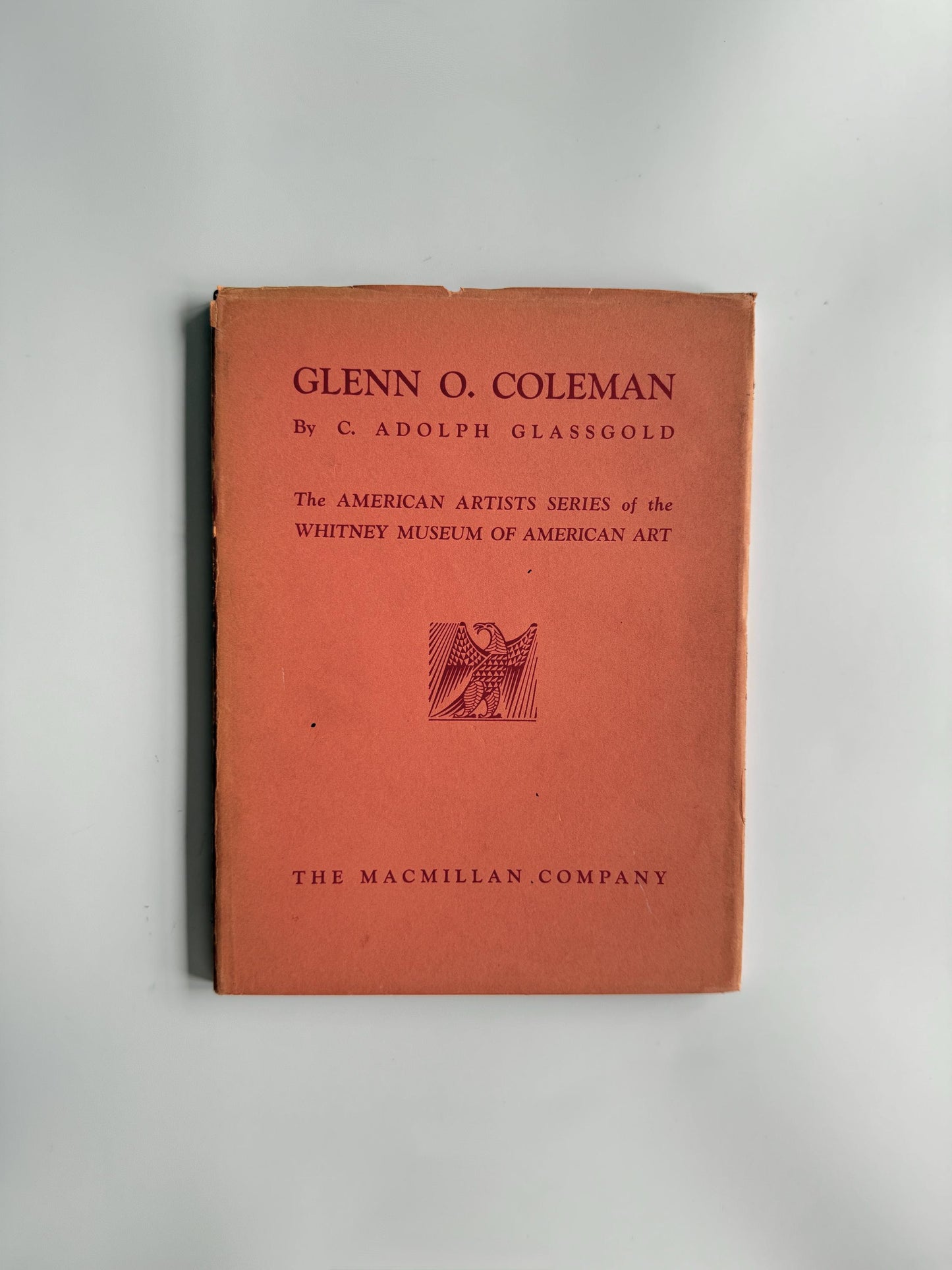 1932 Glenn O. Coleman Whitney Museum American Artists Series Vintage Art Book C. Adolph Glassgold Rare Collectible