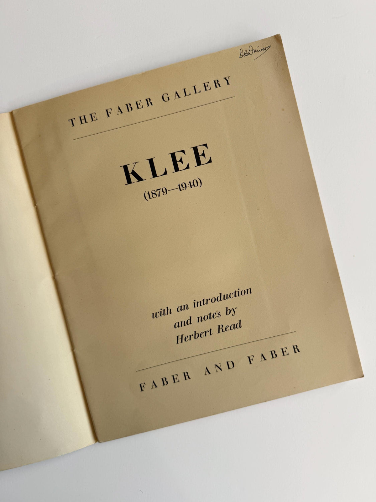 1948 Paul Klee First Edition The Faber Gallery Herbert Read Vintage Art Book