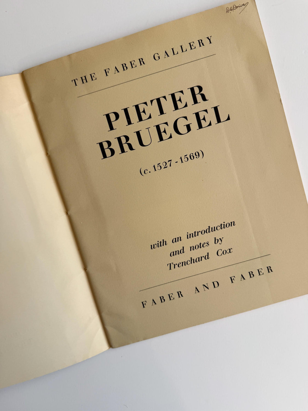 1938 The Elder Peter Bruegel- First US Edition/ Collectible